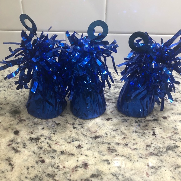 Blue Foil Balloon Weight Set - Picture 1 of 3